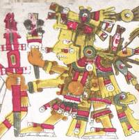 Huitzilopochtli. From [[Codex Borgia]]